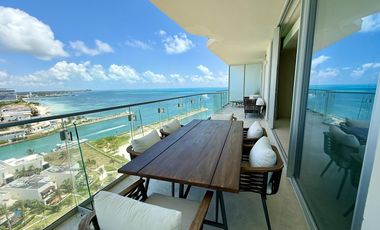 Renta de Departamento en la Playa, SLS Beach Tower, 3 Recámaras en Puerto Cancún