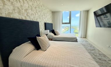 Renta de Departamento en la Playa, SLS Beach Tower, 3 Recámaras en Puerto Cancún