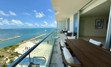 Renta de Departamento en la Playa, SLS Beach Tower, 3 Recámaras en Puerto Cancún
