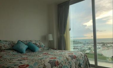 Departamento vista al mar,de tres recámaras en venta en Campeche Country Club