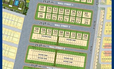 Disewakan Kavling Komersil PIK 2 Wallstreet hrg 30rb/m2