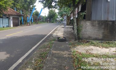 Jual tanah pinggir jalan raya di pusat kota Wonosari Gunung kidul