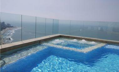 VENTA APARTAMENTO 95m2 AMOBLADO + TERRAZA BOCAGRANDE CARTAGENA