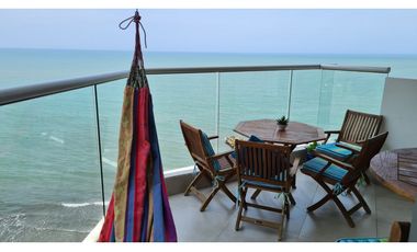 VENTA APARTAMENTO 95m2 AMOBLADO + TERRAZA BOCAGRANDE CARTAGENA