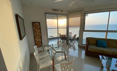 VENTA APARTAMENTO 95m2 AMOBLADO + TERRAZA BOCAGRANDE CARTAGENA