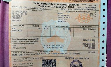DIJUAL TANAH MURAH STRATEGIS DI PUSAT KOTA MAGETAN
