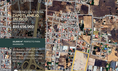TERRENO EN VENTA EN EL TRAPICHE, ZAPOTLANEJO, JALISCO