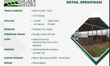 Gudang Dekat BSD ,Sigma Kartika , Gunung Sindur Bogor