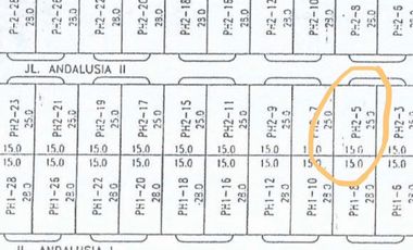 Tanah dijual di Pakuwon Indah, RW 16, Lontar, Sambikerep, Surabaya, Jawa Timur