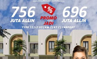 Rumah baru murah aesthetic dekat margahayu, summarecon one gate