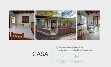 VENTA CASA (PH) 2 DORMITORIOS, GOB. DENIS 504, NQN