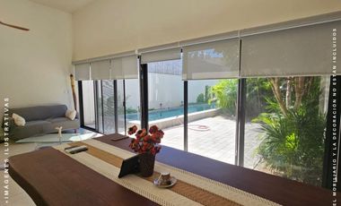 Casa en venta en Conkal casa gemela dentro de privada con amenidades