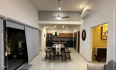 Casa en venta en Conkal casa gemela dentro de privada con amenidades