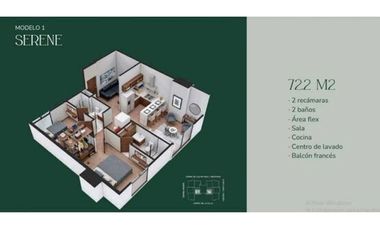DEPARTAMENTO EN VENTA CENTRO 2 RECAMARAS PROMOCION ENTREGA INMEDIATA