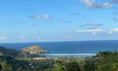 Tanah murah dekat pantai areguling Kuta Mandalika Lombok. Full view.