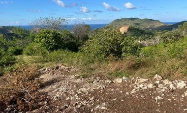 Tanah murah dekat pantai areguling Kuta Mandalika Lombok. Full view.