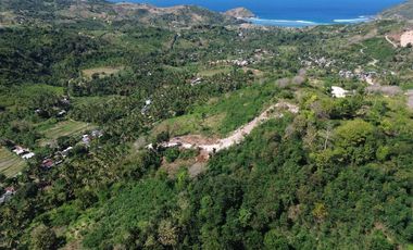 Tanah murah dekat pantai areguling Kuta Mandalika Lombok. Full view.