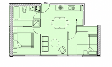 Excelente Depto 2d+1b. Metro Padre Hurtado