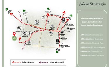 Townhouse Medina Depok Skema Syariah Termurah 2 Lantai SHM IMB Ready