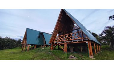 cabañas en guadua en la mesa cund. lote de 3200 m2 120 m2 glamping