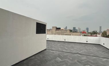 Departamento tipo PH con terraza privada en venta o renta – Roma Norte