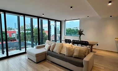 Departamento tipo PH con terraza privada en venta o renta – Roma Norte