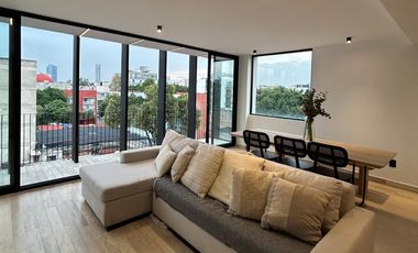 Departamento tipo PH con terraza privada en venta o renta – Roma Norte