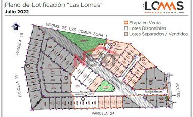 Terrenos Industriales de 1,250 mts  en Parque Industrial Las Lomas en Arteaga Coahuila cerca del Libramiento O