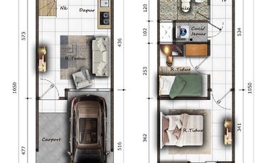 rumah baru mewah 2 lantai di jl. ekonomi dwiwarna dekat Stasiun mangga besar jakarta pusat