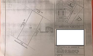 Terreno habitacional en venta en Real Del Sur, Centro, Tabasco
