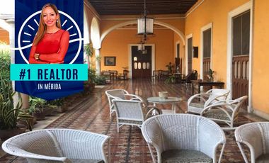Colonial Residence for Sale in Mérida&#8217;s Historic Center: Spacious Land and Commercial Potential RHM-002