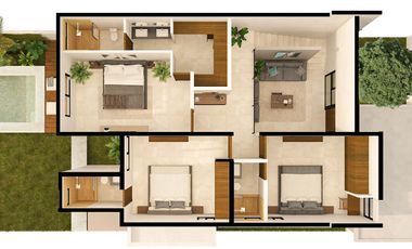Luxury 3-Bedroom House with Private Pool, Garden, and 24/7 Security MID-028