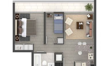 OPORTUNIDAD!! Cesión de Promesa Depto de 2D1B en el Edificio Laguna Centro, Macul