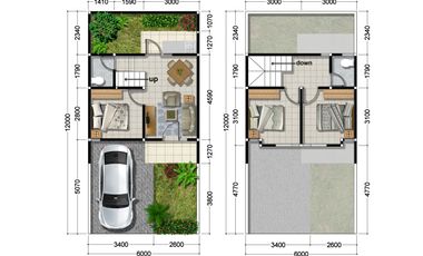 Rumah 2 Lantai Type 66/72 Mewah Strategis Perumahan Berkualitas Kota