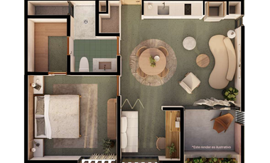 Departamento en venta Mérida Yucatán, Montangelo Montes de Amé