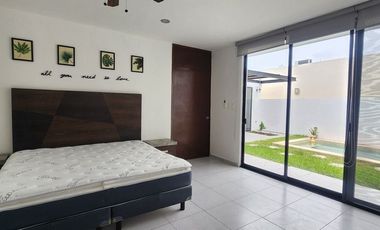 Renta casa amueblada piscina y panelea solares conkal