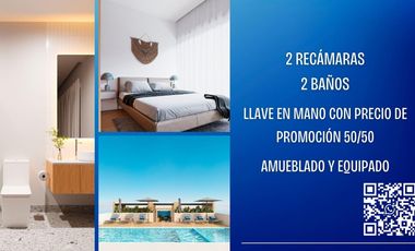DEPARTAMENTO 2 RECÁMARAS | PLAYA DEL CARMEN | LLAVE EN MANO | CON ROOFTOP