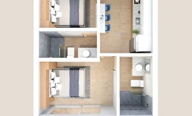 DEPARTAMENTO 2 RECÁMARAS | PLAYA DEL CARMEN | LLAVE EN MANO | CON ROOFTOP