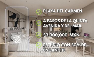 ESTUDIO | PLAYA DEL CARMEN | A MINUTOS DEL MAR | CON ELEVADOR PANORÁMICO