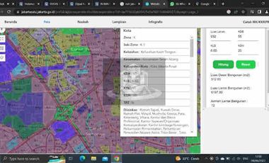 DIJUAL TANAH ZONA KOMERSIL STRATEGIS ADA BANGUNAN DI JAKARTA PUSAT