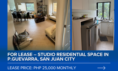 For Lease - Studio Unit at Lumier Chateau, P. Guevarra, San Juan City