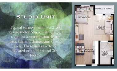 Studio Condominium For Sale In Emerald Suites Angeles City, Pampanga