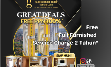 Gunawangsa Tidar Great Deals | Free Full Furnished + Service Charge