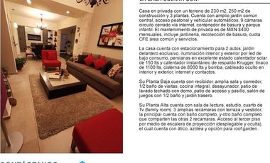 Venta Casa en Metepec, Foresta Dream Lagoons