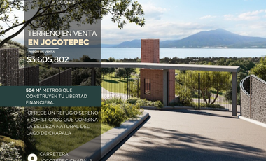 TERRENO EN VENTA EN JOCOTEPEC, CHAPALA, JALISCO