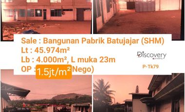 Cheapest Land for Sale in Batujajar – Includes Warehouse, Ideal for Factory or Industrial Use in West Bandung