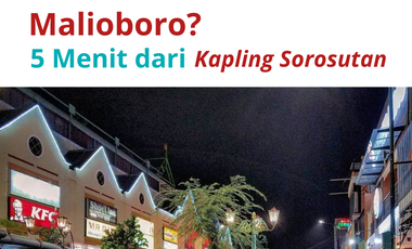 Malioboro Super Dekat: Tanah Sorosutan 282m2, Villa Homestay Cocok