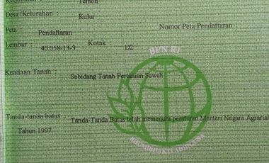 Tanah Dijual view sawah dan pegunungan Menoreh dekat Bandara YIA