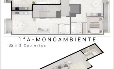 Departamento monoambiente en alquiler en Villa Urquiza