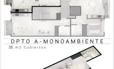 Departamento monoambiente en alquiler en Villa Urquiza